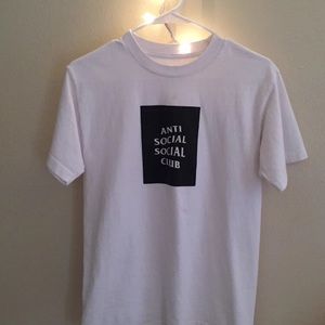 Anti social social club box logo tee shirt